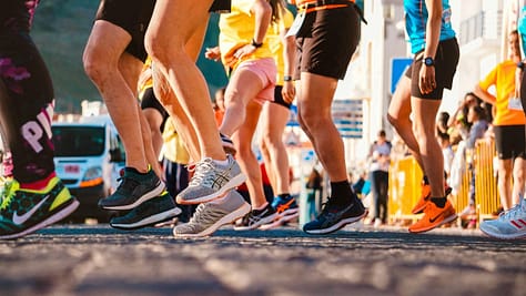 Feet of runners at BPM Fitness Centre