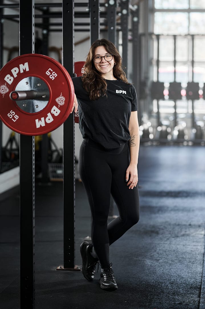 female in gym in victoria, bc