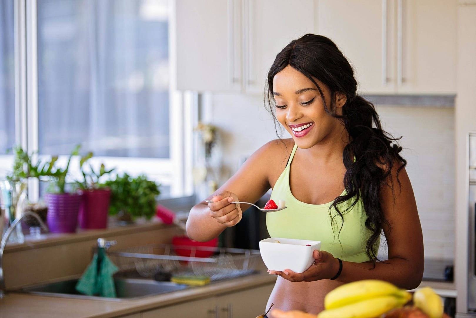girl eating